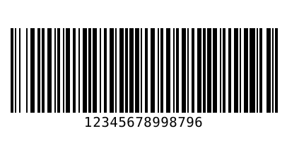 2x1 inch single Code 128 barcode with digits preview