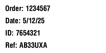 2x1 inch label with 4 lines preview